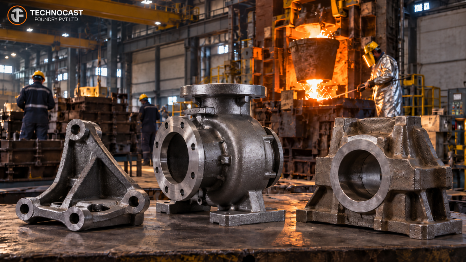 ductile iron and steel castings being compared for OEM manufacturing cost at Technocast Foundry